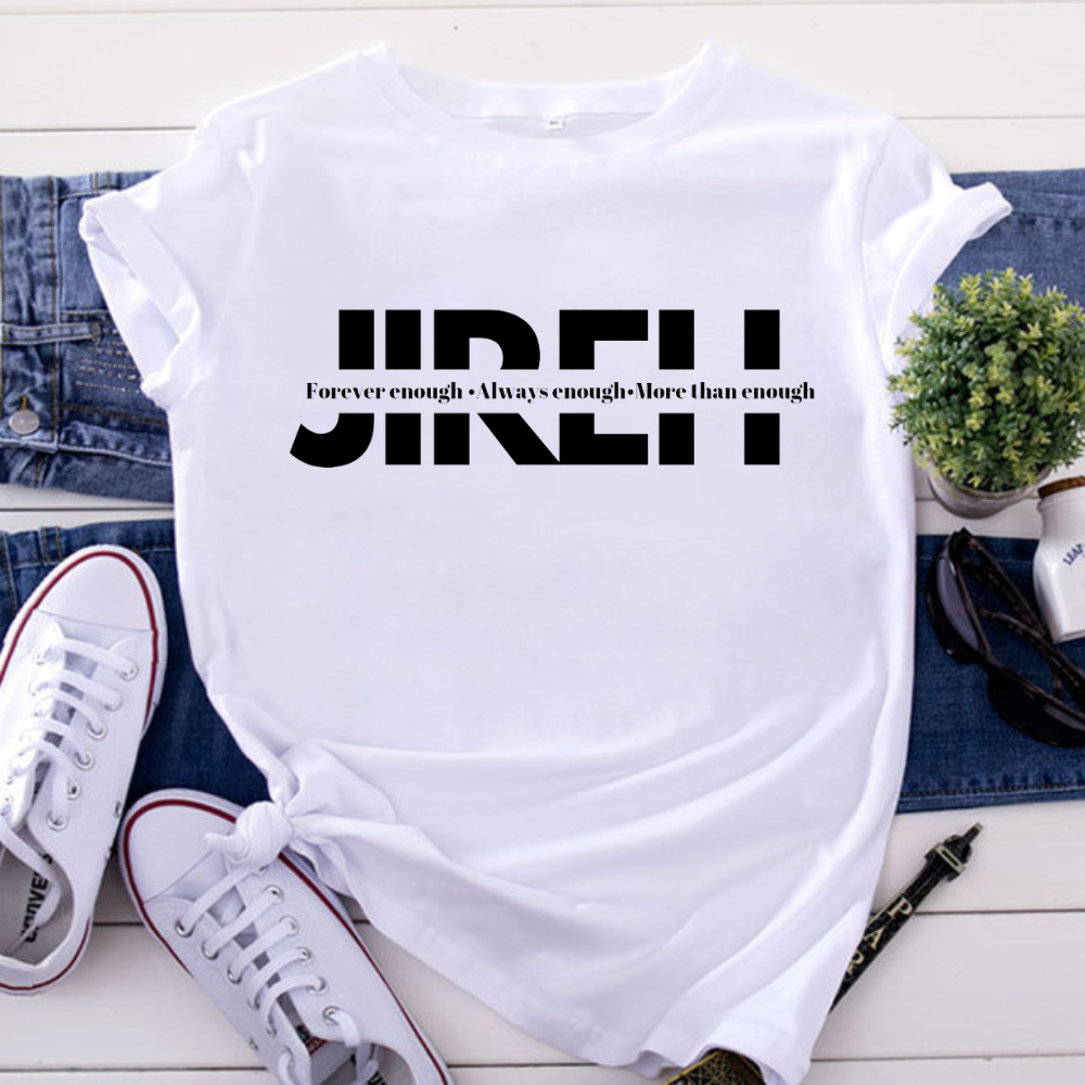 Jireh Graphic Text T-shirt